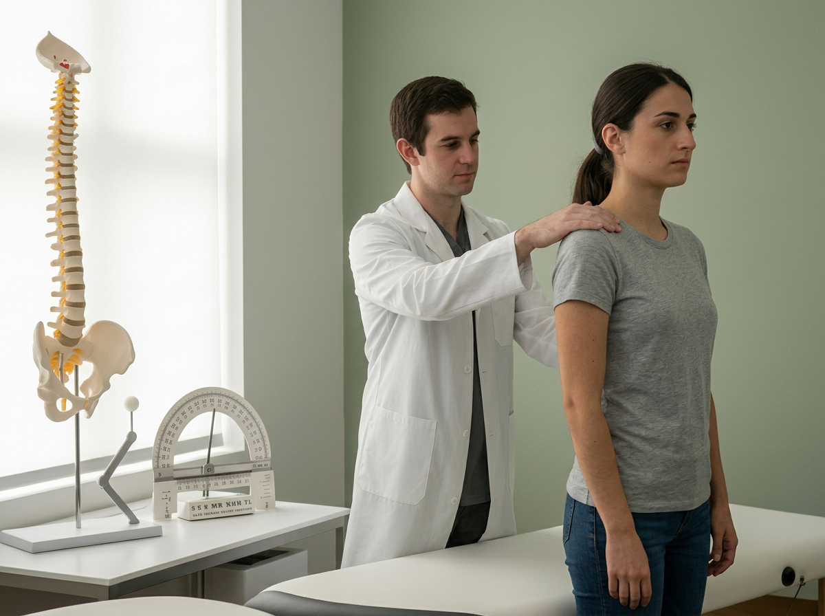 Osteopathic practitioner treating a patient
